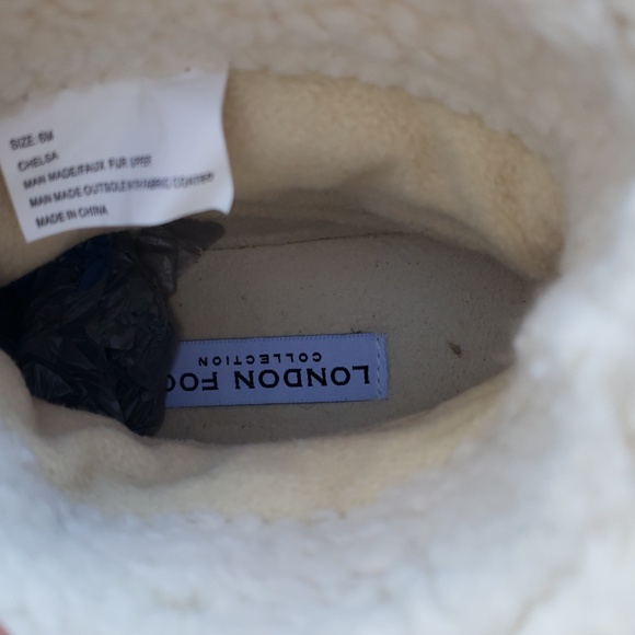 London Fog Womens Chelsea Faux Fur Platform Ankle Boots Size 6 Comfort Winter - Picture 11 of 16